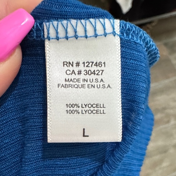 Wildfox Sheer Blue oversized puny Top - Picture 8 of 9